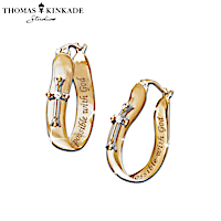 Thomas Kinkade "Believe" Diamond Earrings