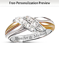 Diamond Embrace Personalized 2-Band Ring