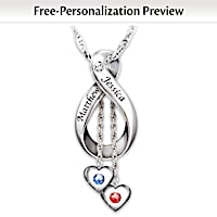 "Love Never Ends" Personalized Diamond  Pendant