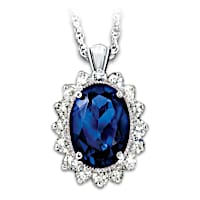 Kate Middleton-Inspired Created Sapphire Pendant Necklace