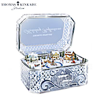 Thomas Kinkade Holiday Reflections Crystal Music Box