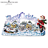 Thomas Kinkade Santa's Inspiration Figurine