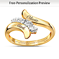 "Our Love Grows Stronger" Personalized Journey Ring