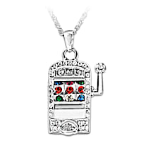 Crystal Lucky Jackpot Pendant Necklace