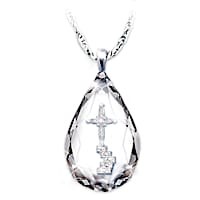 Sterling Silver And Crystal Bereavement Pendant