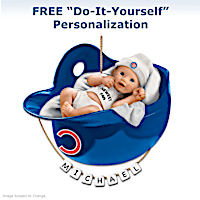 Chicago Cubs Personalized Baby's First Ornament