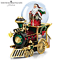 Thomas Kinkade Santa Claus Is Comin' To Town Snowglobe
