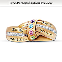 A Mother's Embrace Personalized Birthstone Ring