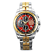 Stainless Steel Firefighter Chronograph Men's Watch