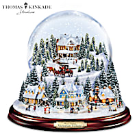 Thomas Kinkade Holiday Village Illuminated Musical Snowglobe