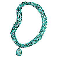 "True Blue" 3-Strand Turquoise Necklace