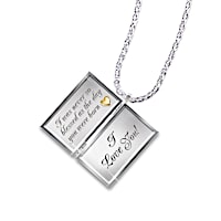 Dear Niece, Letter Of Love Diamond Pendant Necklace