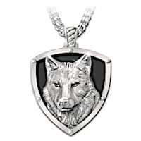 "Untamed Spirit" Men's Stainless Steel Wolf Pendant Necklace