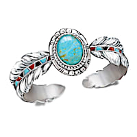 Genuine Turquoise Cabochon Sedona Sky Bracelet