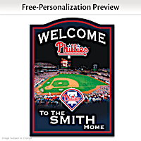 Philadelphia Phillies Personalized Welcome Sign