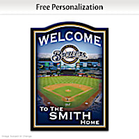 Milwaukee Brewers Personalized Welcome Sign