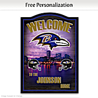 Baltimore Ravens Personalized Welcome Sign