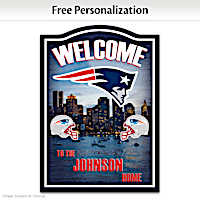 New England Patriots Personalized Welcome Sign