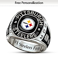 Pittsburgh Steelers Monogrammed Men's Ring