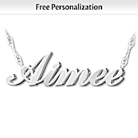 "Granddaughter, I Love You" Personalized Diamond Necklace