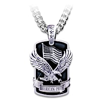 "American Pride" Pendant With Sculpted Patriotic Motifs