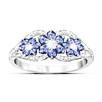 African Violets Tanzanite And Diamond Ring 