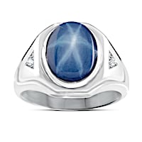 5-Carat Created Sapphire Interstellar Ring