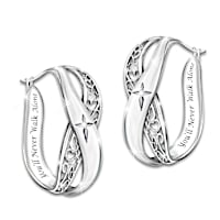 "Pure Faith" Solid Sterling Silver and Diamond Earrings