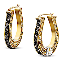 2-Diamond & 16-Sapphire Black Beauty Earrings