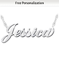 "Daughter, I Love You" Diamond Necklace With Customized Name