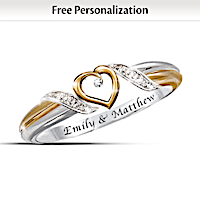 Heart Of Love Personalized Diamond Ring