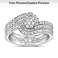 Personalized "The Story Of Our Love" 3-Band Diamond Ring
