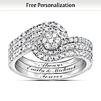 Personalized "The Story Of Our Love" 3-Band Diamond Ring