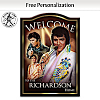 Elvis Presley Wooden Welcome Sign Personalized With Name