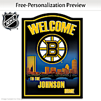 Boston Bruins&reg; Personalized Welcome Sign