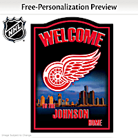 Detroit Red Wings&reg; Welcome Sign Personalized With Name
