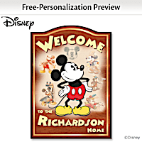 Disney Mickey Mouse Personalized Welcome Sign