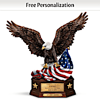 Personalized Heroes Tribute Box With Eagle Sculpture