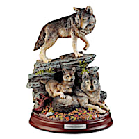 "Autumn Tranquility" Wolf Pack Sculpture
