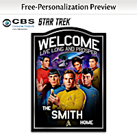 STAR TREK Wooden Welcome Sign Personalized With Name