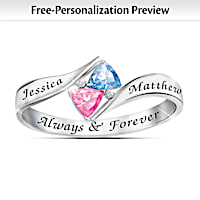 Love's Promise Engraved Birthstone Ring