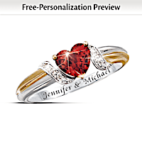Heart's Embrace Personalized Ring