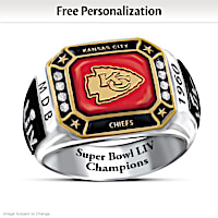 Chiefs Super Bowl LIV Champions Personalized Men's Ring