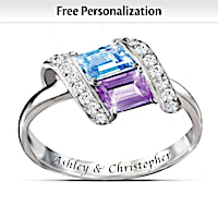 Rhythm Of Romance Personalized Ring