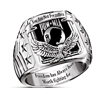 Never Forgotten POW-MIA Tribute Men's Ring