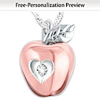 Granddaughter Apple Of My Eye Personalized Pendant Necklace