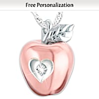 Granddaughter Apple Of My Eye Personalized Pendant Necklace