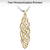 Strength Of Family Personalized Diamond Pendant Necklace