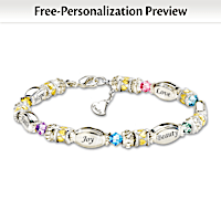 Sparkling Wishes Personalized Bracelet
