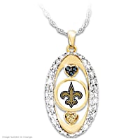 For The Love Of The Game Saints Pendant Necklace